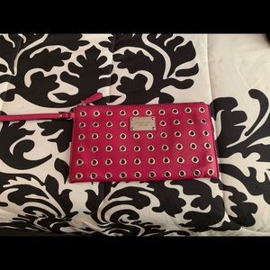 Michael Kors Fuschia studded wristlet